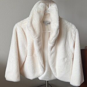 WD.NY Brand-new Cream Faux Fur Jacket